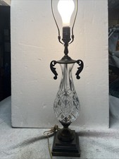 Waterford Westfield Flawless Fine Cut Crystal Table Lamp. Brass Handles picture