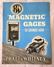 Vintage 1948 Pratt & Whitney Magnetic Gages For Continuous Gaging Ad Brochure picture