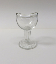 John Bull Medical Clear Glass Eye Wash Cup Eyecup Patent Aug. 14, 1917 picture