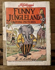 Vintage Kellogg's Funny Jungleland Moving-Pictures Book 1909 picture