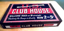 ANTQ 1920'S U.S. CLUB HOUSE CIGARS STORE COUNTER  TIN 9 1/2