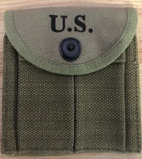 WW2 US BUTT STOCK RIFLE OD AMMO POUCH BOYT 43 M1 CARBINE CALIBER 30 RIFLE WWII picture
