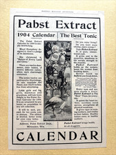 Pabst Extract 1904 Antique Ad Harper's Magazine Maud Humphrey Babies Calendar picture
