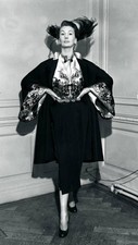 Model Barbara Goalen wearing an Ian Meredith two piece 1951 Historic Old Photo picture