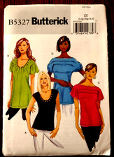 Butterick B5327 Size Lrg Xlg Xxl Sewing Pattern UNCUT Tops Easy picture