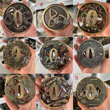 Various Alloy Tsuba Hand Guard For Japanese Samurai Sword Katana Wakizashi picture