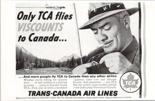 Trans-Canada Air Lines Vintage Print Ad 1958 Black White Canada picture