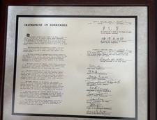 Japan Japanese Instrument of Surrender Form 1945 World War 2 Large Framed Print picture