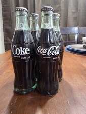 Vintage 6½ oz green glass Coca-Cola money back bottle 1970s or 1980s Lot Of 4 O picture