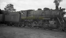 1952 CV Central Vermont Locomotive #473 @ Swanton VT - Vtg Railroad Negative picture
