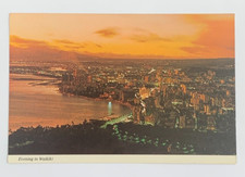 Evening in Waikiki as seen from a Helicopter at Sunset Postcard Aerial View picture