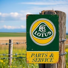2D Flat Vintage Lotus Parts Service Tin Metal Signs Home Décor 8x12 Retro Green  picture