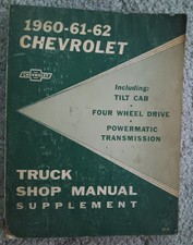 Vintage 1960-61-62 Chevrolet Chevy Truck Shop Manual Supplement ST-9 Book picture