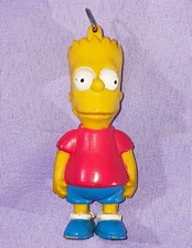 Vintage 1990 Bart Simpson Rubber 3D Figure for Keychain Matt Groening Red Blue picture