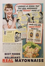 1937 Best Foods Hellmanns Vintage Ad the freshest there is picture