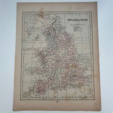 Map of England & Wales and Ireland 1894 Map SV1-6 picture