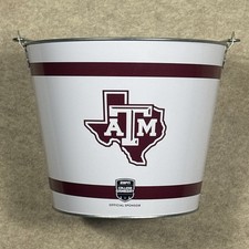 Texas A&M Coors light Metal Ice Bucket 2 Sided Man Cave Tailgate picture