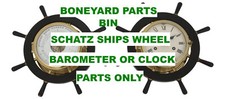 SCHATZ SHIP'S WHEEL BAROMETER/CLOCK BONEYARD PARTS: USED YOUR CHOICE picture