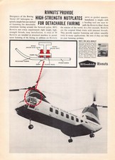 B. F. Goodrich Boeing Vertol 107 Helicopter High-Strength Nutplates Vtg Print Ad picture