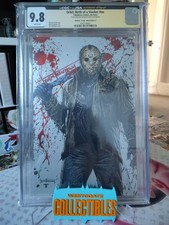 Birth of a Slasher CGC x JSA 9.8 Signed Kirkham Battle Damage Jason GITD Metal picture