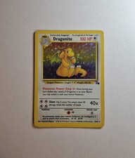Dragonite Fossil Holo 4/62 Base Set Unlimited Pokemon Card Vintage WOTC Rare picture