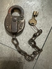 Antique E.T.  Fraim Padlock Lock & Key Vintage picture