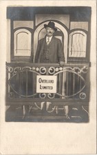 OVERLAND LIMITED PROP TRAIN chicago il c1910 postcard illinois real photo rppc picture