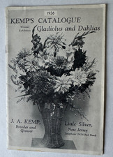 Vintage 1936 JA Kemp Little Silver NJ Flower Sales Catalog Dahlias Gladiolus picture