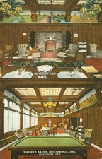 Arkansas, MAURICE BATHS, Hot Springs, ROYCROFT DEN Postcard Antique c1925 picture