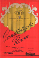 1948 HOTEL VICTORIA in the CANDLELIGHT ROOM vintage luncheon menu NEW YORK CITY picture