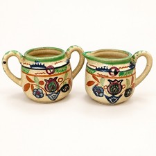 Antique Hotta Yu Shoten Japan Creamer Sugar Bowl Set Hand Painted 1920s-30s picture