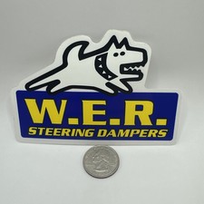 RARE Vintage W.E.R. Steering Dampers Sticker Original WER Decal 3