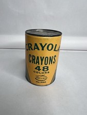 UNOPENED Crayola Crayons Antique Binney & Smith 48 Pack Round Box RARE Vtg NEW picture