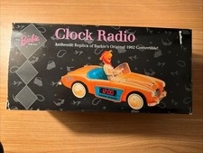 Vtg 1996 Barbie AM FM Clock Radio Alarm 1962 Austin Healey Convertible Open Box picture