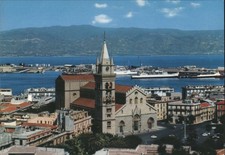 Messina, Italy Panorama: Duomo Harbor View Original Vintage Postcard picture