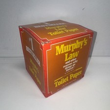 VTG Murphy's Law Toilet Paper 1977 Arthur Bloch Gag Gift Funny #1 Bestseller USA picture