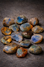 Rare Blue Amber Rough Stone Dominican Republic – Natural Raw Collector Gem picture