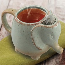 Ceramic 15oz Elephant Tea Mug Green picture