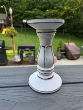 Distressed White Farmhouse Shabby Chic Candle Holder Martha Stewart picture