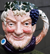 Vtg ROYAL DOULTON Toby Character Jug BACCHUS c1958 England 06499 SUPERB COLORS picture