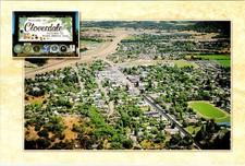 Cloverdale, CA California  BIRD'S EYE VIEW  Sonoma County  4X6 Postcard picture