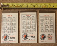 Lot 3 Vintage 1968 1969 1970 Northern Pacific Railway Calendar Notepads Unused picture