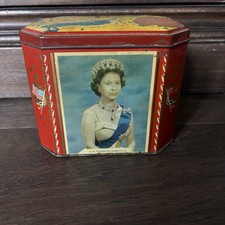 Vintage Gray Dunn Scotland Tin 1959 Seaway Opening Queen Elizabeth And Prince picture