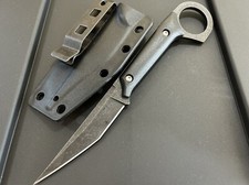 7.5” Stonewashed Tactical Survival Full Tang Hunting Knife with Sheath w/Clip picture