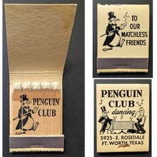 Feature Matchbook Penguin Club Fort Worth TX picture
