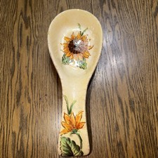 Ceramic Desert Sunflower Hand Painted Spoon Rest  picture