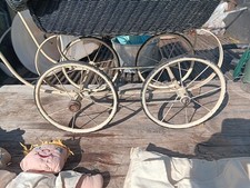 Vtg Victorian Heywood Wakefield Wicker Doll Carriage Stroller Adjustable Canopy picture