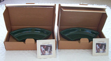 LONGABERGER Woven Traditions CRESCENT dishes IVY pottery set of 2 NEW in box picture