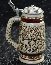 Avon Western Horse Round UP Cowboy Wild Country Cologne Ceramic Stein 1980 NIB picture