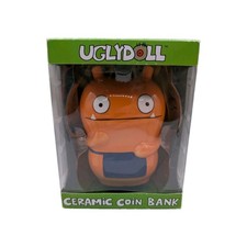 Pretty Ugly Dolls Uglydoll Ceramic Coin Bank Orange Wage Stopper Box 2010 picture